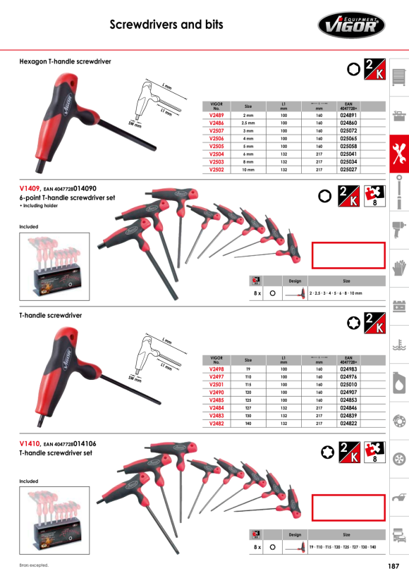 Vigor EV Flachrundzange, rund V6505-160-EV