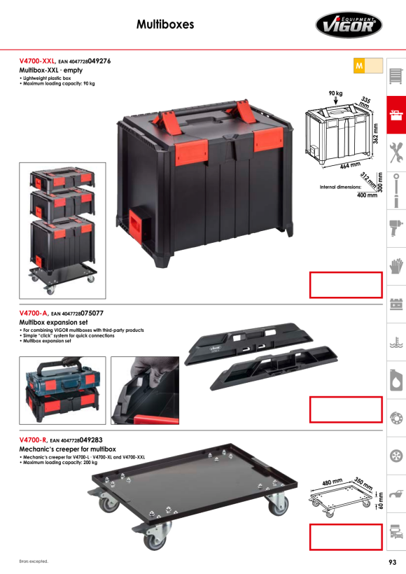 Vigor Schublade Extra-Groß, Series XXL V4481-XXL-7