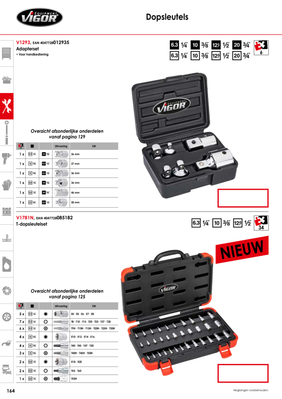 Vigor E-Torx Steckschlüsselsatz, 28-tlg. V2687N