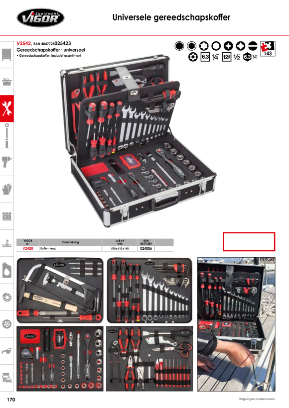 Vigor Doppel-Mauschlüssel Satz V7730/12