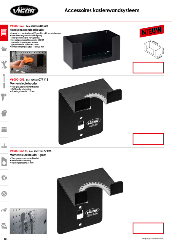 Vigor GAT WANDBEVESTIGING CENTRUM V6000-047M-E
