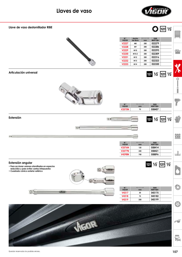 Vigor EV Flachrundzange,Abgewinkelt V6503-200-EV