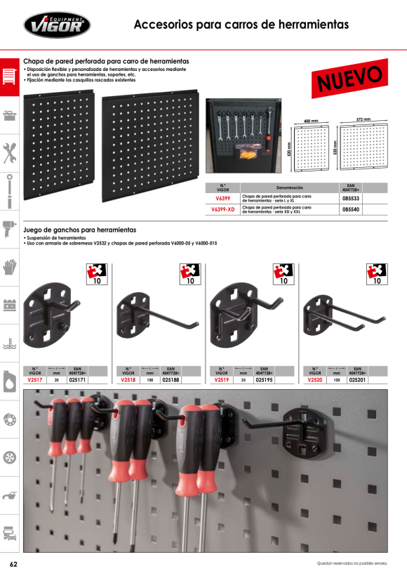 Vigor JUEGO DE RECAMBIOS INTERRUPTOR 509 F. V5671 V5671-015