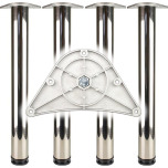 BMB Tafelpootset CR pol.60mm h.870mm plaatmontage BMB 312 109842 Thumbnail BMB Tafelpootset CR pol.60mm h.870mm plaatmontage BMB 312 109842