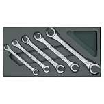 GEDORE Set dubbelsleutels, open, in 1/3 ES module 1731157 (T-82004) Thumbnail GEDORE Set dubbelsleutels, open, in 1/3 ES module 1731157 (T-82004)