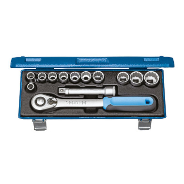 GEDORE Dopsleutelset 1/2 13-delig UD 10-24 mm D 19 KMU-20 GEDORE Dopsleutelset 1/2 13-delig UD 10-24 mm D 19 KMU-20