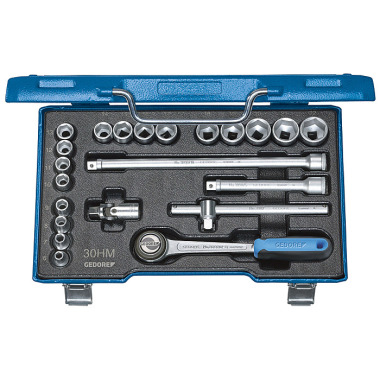 GEDORE Dopsleutelset 3/8 22-delig zeskant 6-22 mm 30 HMU-3 GEDORE Dopsleutelset 3/8 22-delig zeskant 6-22 mm 30 HMU-3