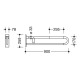 HEWI Stützklappgriff SERI E 801 mit Armpolster, d= 33mm 900mm felsgrau 801.50.231 95 Miniaturka