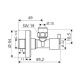 SCHELL Design-Eckventil P INT 1/2" chrom 053900699 Miniaturka