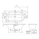 V&B Whirlpoolsystem SUBWA Y UAE190SUB m Sechseckbad ewa. 190x80 Tech. Pos 2 w e UAE190SUB6A2V01 Miniaturka