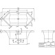 V&B Whirlpoolsystem SQUAR O UAP190SQR m Sechseckbad ewa. 190x80 Tech. Pos 2 w e UAP190SQR6A2V01 Miniaturka