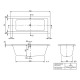 V&B Einbauwanne LEGATO R- eck1700x750mm we UBA170LEG2V-01 Miniaturka