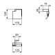 IS Papierrollenhalter Con ca Cube, eckig, Silver St orm T4496GN Miniaturka