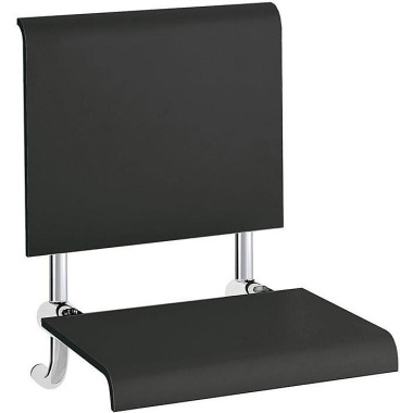Emco Einhängesitz SYSTEM 2 mit Kunststoffsitzfläch e schwarz chrom 355121201