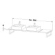 Duravit Konsole L-CUBE 30 St. 2 Ausschn. 550 ameri k nussbaum LC107C01313