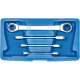 SW-Stahl Ratchet ring spanner set, E-profile, E6-E24, 4-piece 03415L Miniaturka