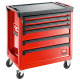 FACOM Werkstattwagen ROLL mit 6 Schubfächer, 4 Module pro Schubfach, rot (RAL 3020) ROLL.6M4A Miniaturka