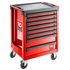 FACOM Werkstattwagen ROLL mit 8 Schubfächer, 3 Module pro Schubfach, rot (RAL 3020) ROLL.8M3A