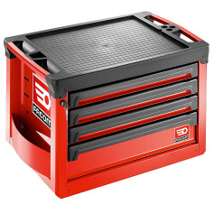 FACOM Werkzeugtruhe ROLL mit 4 Schubladen, 3 Module pro Schublade, rot (RAL 3020) ROLL.C4M3A
