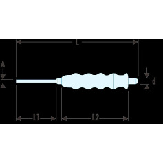 FACOM Koerner mit Handgriff Spitze 10 mm 255.G10