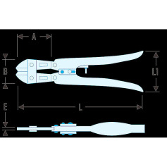 FACOM Mini-Bolzenschneider 210 mm 997A.20