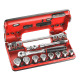 FACOM Steckschluessel-Set 3/8” D-Box 6-Kant JL.DBOX500 Miniaturka