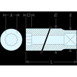 FACOM Steckschluessel 1/4” 12-Kant 1/4 R.1/4E