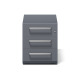 BISLEY Rollcontainer Note™ mit Griff, 3 Universalschubladen, Farbe anthrazitgrau NWH79M7BBB634