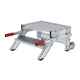 MUNK Work platform, mobile, step width 600 mm, grooved aluminium 2 steps 50011 Miniaturka