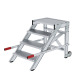 MUNK Work platform, mobile, step width 600 mm, grooved aluminium 4 steps 50013 Miniaturka