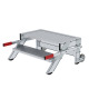 MUNK Work platform, mobile, step width 800 mm, grooved aluminium 2 steps 50015 Miniaturka