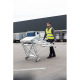 MUNK Work platform, mobile, step width 800 mm, grooved aluminium 2 steps 50015 Miniaturka