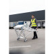 MUNK Work platform, mobile, step width 800 mm, grooved aluminium 4 steps 50017 Miniaturka