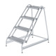 MUNK Work platform with single-sided access, grooved aluminium 4 steps 50052 Miniaturka