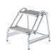 MUNK Work platform with single-sided access, steel grating 2 steps 50053 Miniaturka