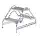 MUNK Work platform, with double-sided access, steel grating 2x2 steps 50062 Miniaturka