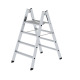 MUNK Folding step, double-aided access, natural aluminium 4 steps 50184 Miniaturka