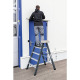 MUNK Folding step stool, double-aided access RAL 7016 4 steps 50186 Miniaturka