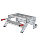 MUNK Work platform, mobile, step width 800 mm, steel grating 2 steps 50434 Miniaturka
