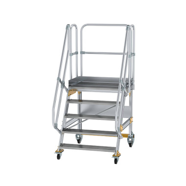 MUNK Platform stairs 60°, mobile, step width 1,000 mm 5 steps 600745