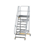 MUNK Platform stairs 60°, mobile, step width 1,000 mm 9 steps 600749