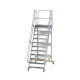 MUNK Platform stairs 60°, mobile, step width 1,000 mm 11 steps 600751 Miniaturka