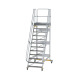 MUNK Platform stairs 60°, mobile, step width 1,000 mm 12 steps 600752 Miniaturka