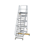MUNK Platform stairs 60°, mobile, step width 1,000 mm 14 steps 600754