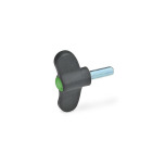 Ganter Śruby skrzydełkowe, plastikowe GN 633-55-M8-40-DGN
