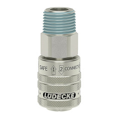 LÜDECKE ESIS DN 7.8 series - Couplings with conical external thread (coated thread) ESIS 14 A