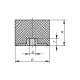 BLOHM GUMMIPUFFER TYP E INNENGEWINDE M10, B0461.05002555 Miniaturka