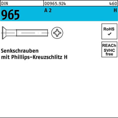 Senkschraube DIN 965 PH M 1,6x 4-H A 2 2000 Stück 000965920040016004