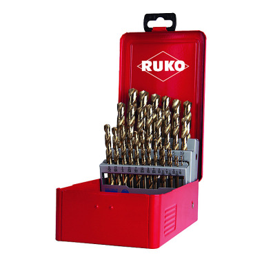 Ruko Conjunto de brocas helicoidais TIN 29 peças polegadas 250851T