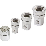 KS Tools Kit de adaptadores para pontas de chave de caixa GEARplus, polegadas, 4 peças 503.4287
